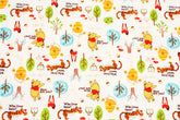 Winnie the Pooh Tigger Fox Squirrel Cotton Fabric printed in Korea by the Half Yard